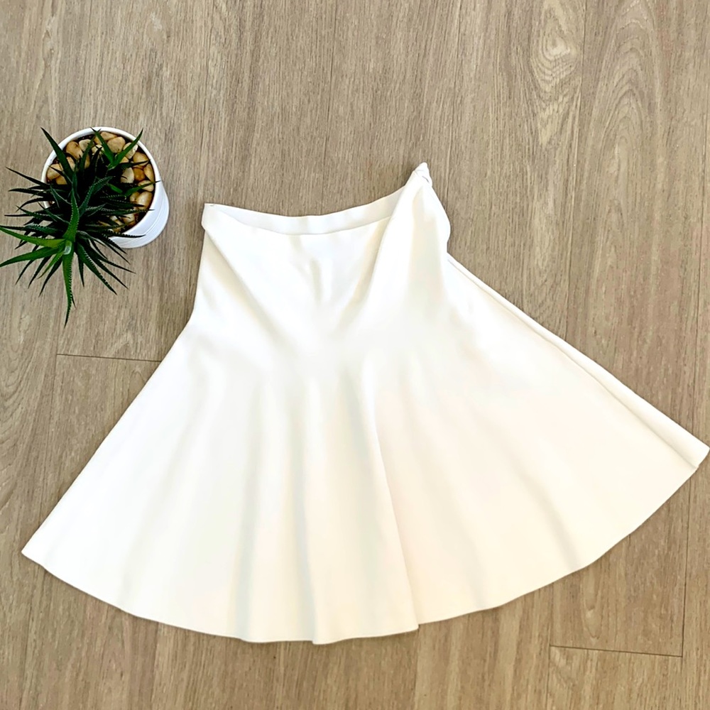 BCBG A-line white skirt